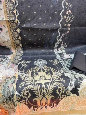 Floral Swiss Lawn Dress – Unstitched